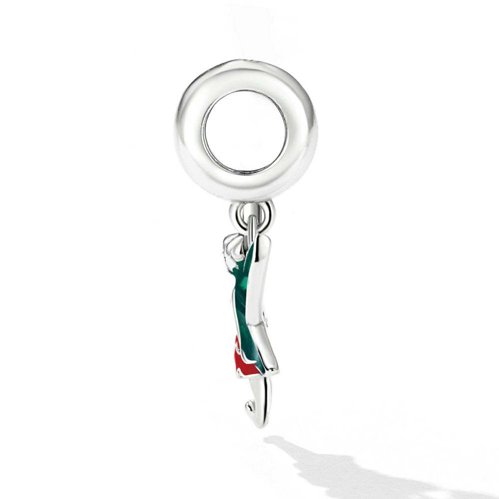 flower elf dangle charm 925 sterling silver yb2504