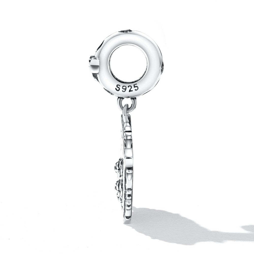 rose invitation dangle charm 925 sterling silver yb2519