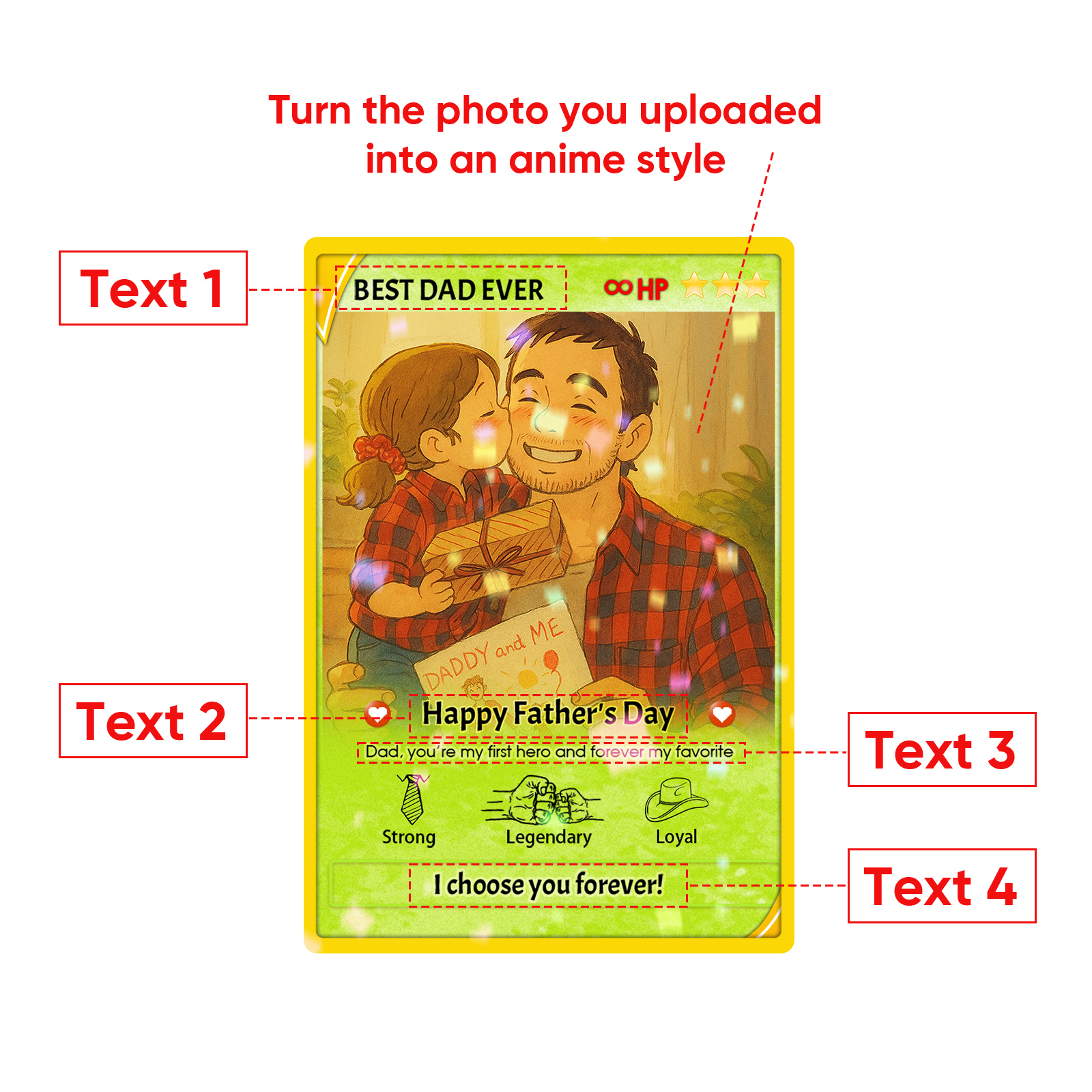 Tarjeta De Anime Personalizada Para El Día Del Padre, Bloque De Fotos De Anime, Regalo Para Papá Primerizo, Regalo Para El Día Del Padre, Regalo Para Papá Gamer De Parte De Sus Hijos, Regalo Para Esposo Gamer - soufeeles