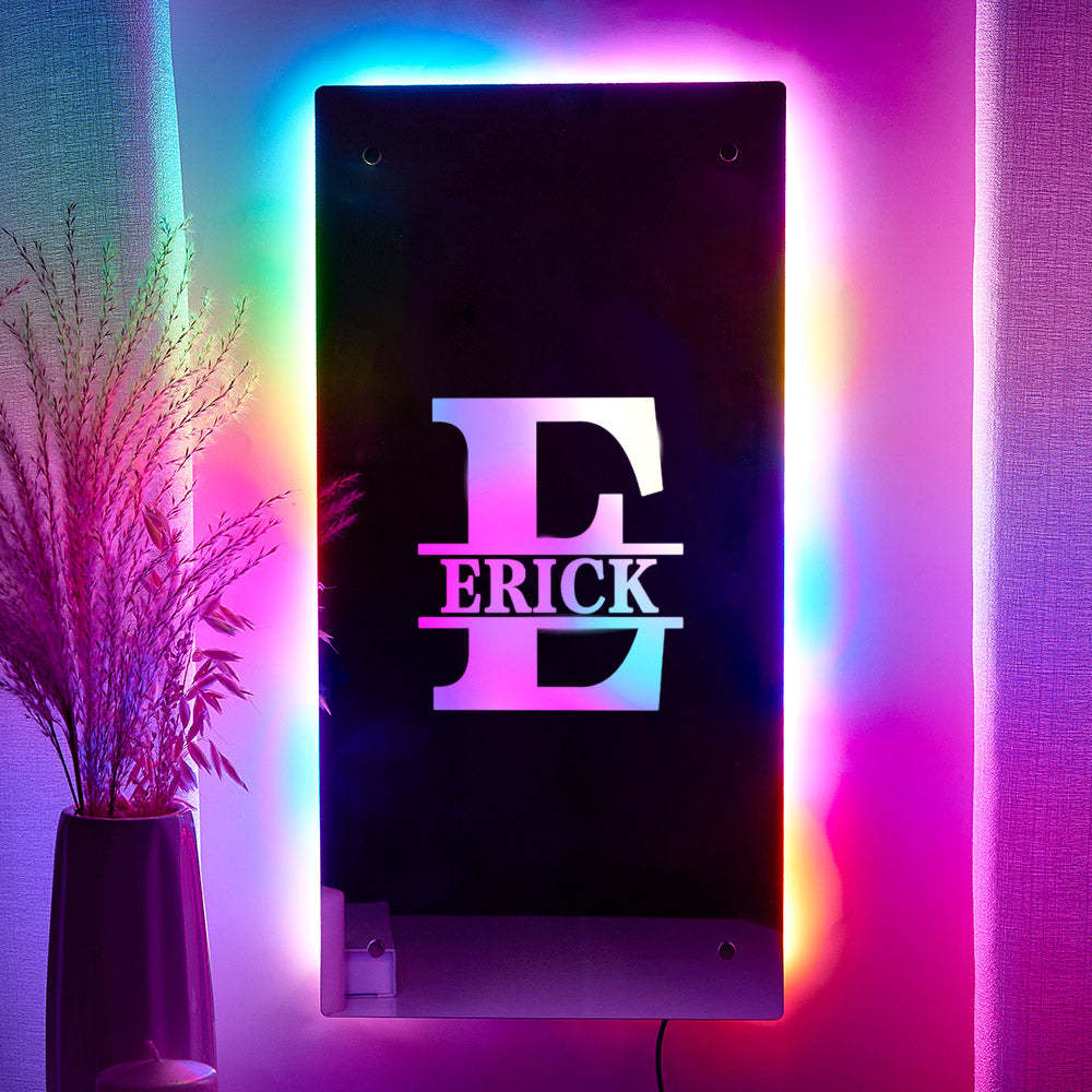 Regalo Familiar Con Monograma De Espejo De Pared Con Letras Personalizadas - soufeeles