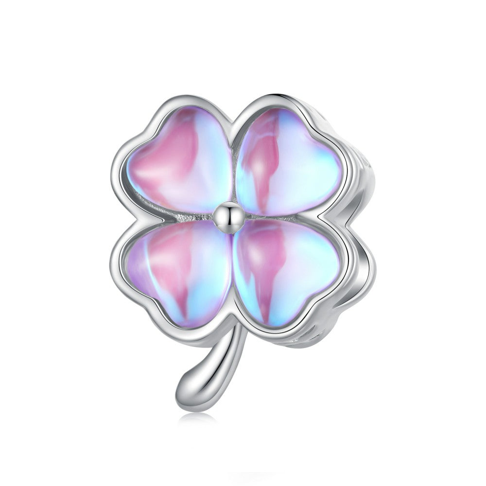 ciondolo viola quadrifoglio in argento sterling 925 xs2151