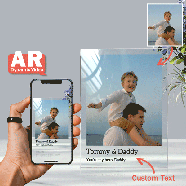 Marco De Vídeo Personalizado, Álbum 3d, Placa Acrílica De Vídeo Ar Escaneable, Un Regalo Fotográfico Único Para Grabar Momentos Hermosos - soufeeles