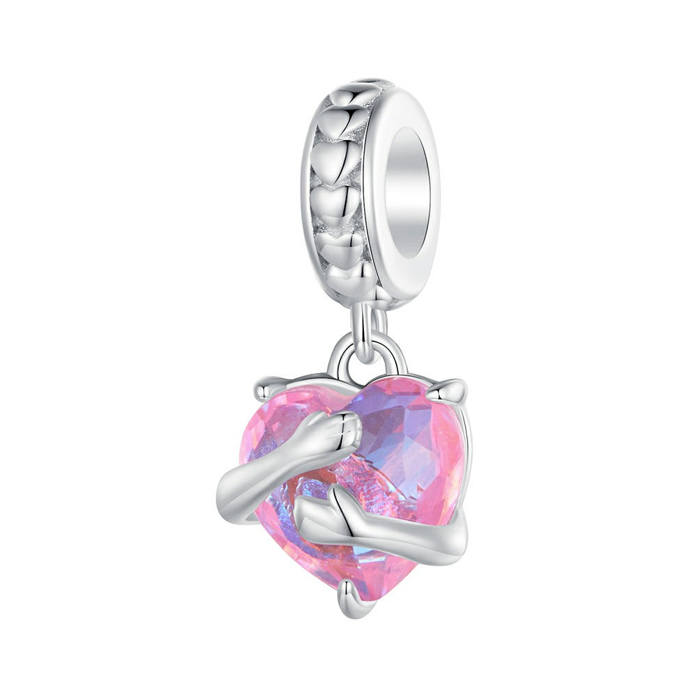 ciondolo pendente abbraccio in argento sterling 925 felice giorno di San Valentino yb2328