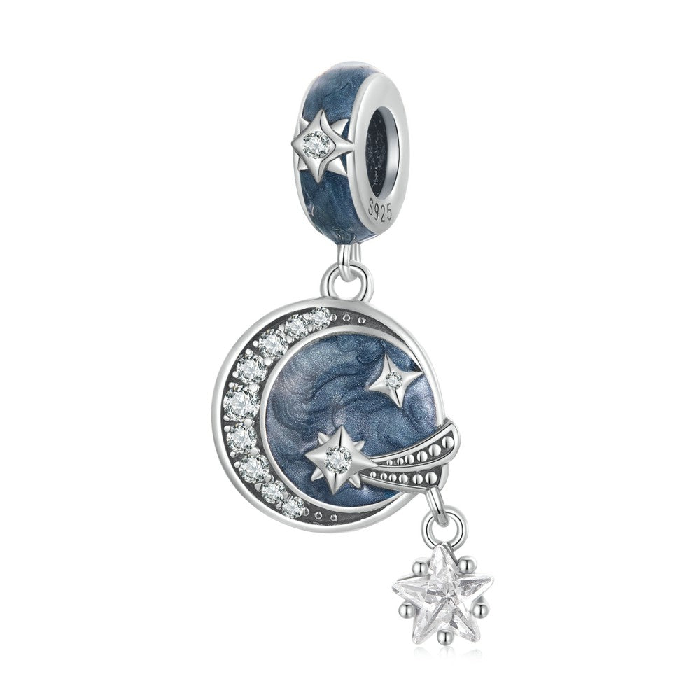 Ciondolo pendente galassia cielo stellato in argento sterling 925 yb2464