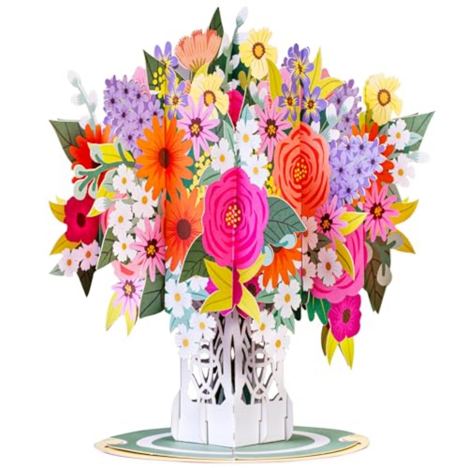 Tarjeta Desplegable Con Ramo De Flores De Cerezo En 3d, Arreglo Floral En 3d, Tarjeta De Floración Eterna, Tarjeta Desplegable, Ramo De Flores, Regalo Para Ella - soufeeles