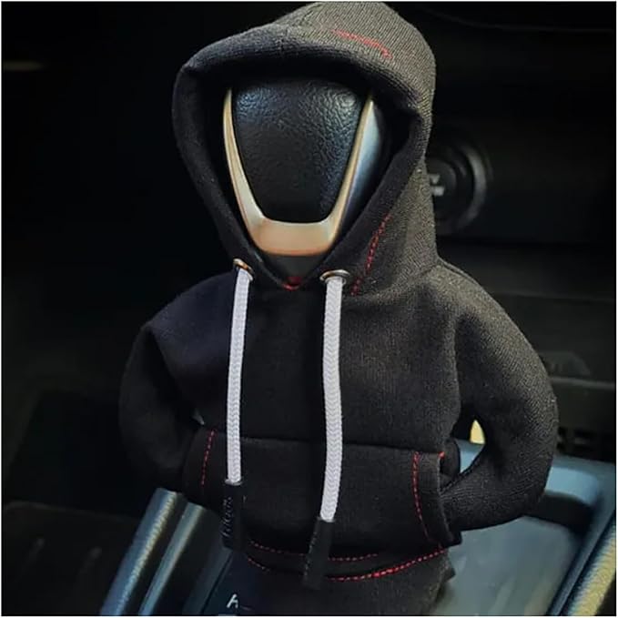 Sudadera Con Capucha Para Palanca De Cambios De Coche, Divertida Mini Sudadera Con Capucha Para Decoración De Coche, Funda Universal Cálida Para Pomo De Cambio De Invierno, Accesorios De Decoración De Interiores De Coche Gif - soufeeles