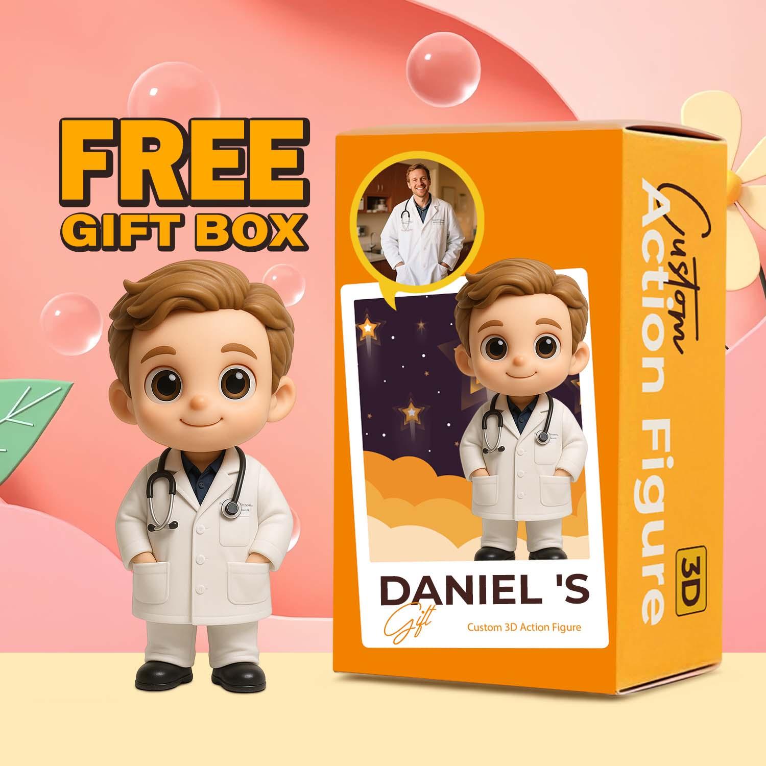Figura de acción 3D personalizada a partir de tu foto Figura de juguete personalizada Figura de acción personalizada Regalos para médicos y enfermeras