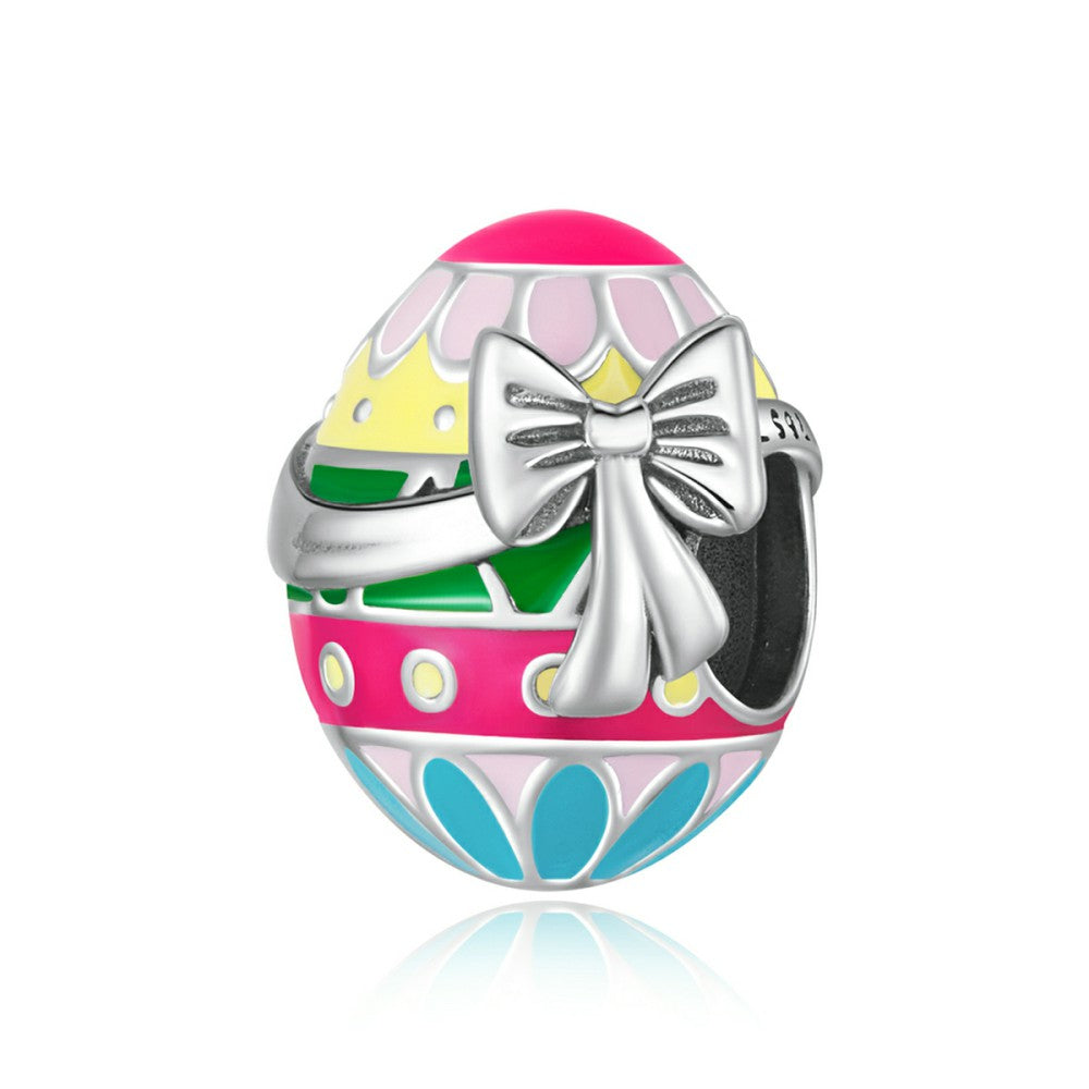 farfallino uova di pasqua ciondolo smaltato regali di pasqua in argento sterling 925 dy1405