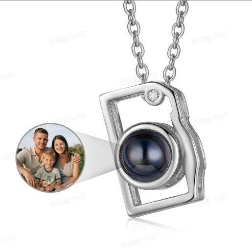 Collar Con Foto Personalizada Con Proyección Y Forma De Cámara Creativa, Regalos De Aniversario Para Ella