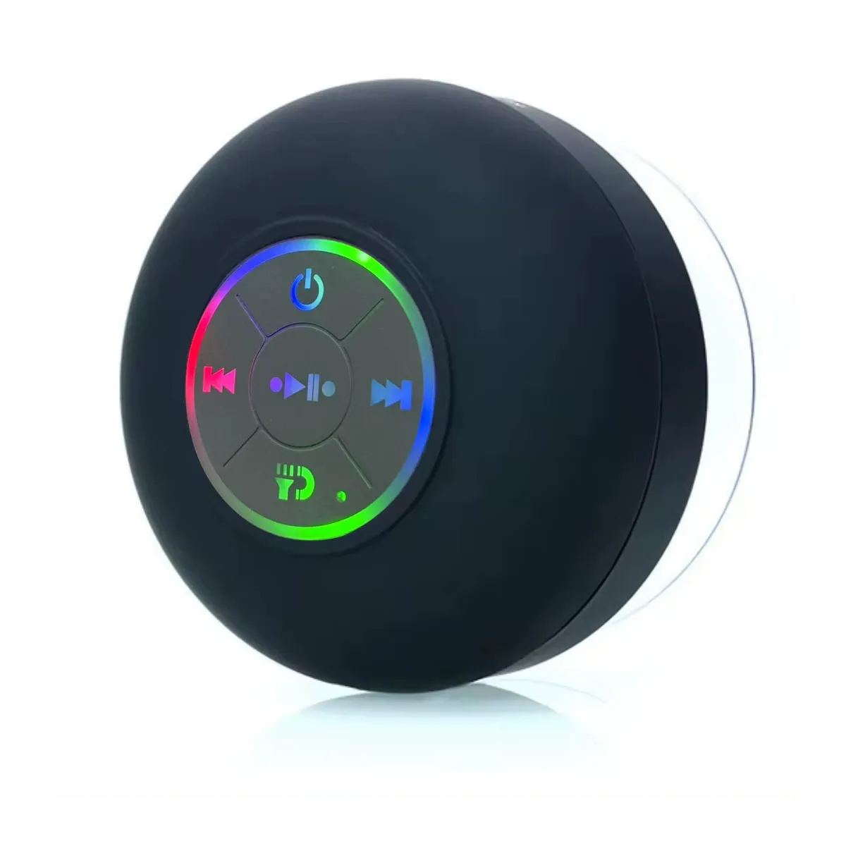 Altavoz De Baño Con Ventosa Grande, Resistente Al Agua, Bluetooth Y Pantalla Led A Color, Regalo De Navidad. - soufeeles