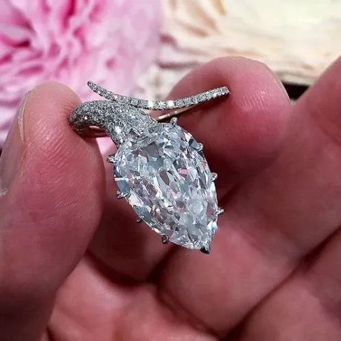 Anillo Con Diseño De Serpiente Y Piedras Preciosas Artificiales De Corte Redondo Y Pera Para San Valentín. - soufeeles