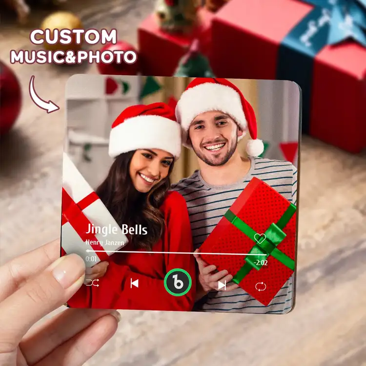 Imán De Nevera De Álbum Personalizado, Imán De Música Personalizado Para Nevera, Puede Reproducir Canciones, Regalos De Navidad, Regalos Familiares