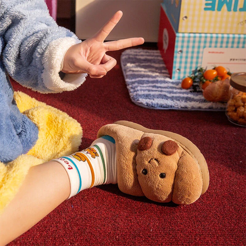 Pantuflas De Croissant Suaves Y Cómodas, Antideslizantes, Para Interiores. - soufeeles