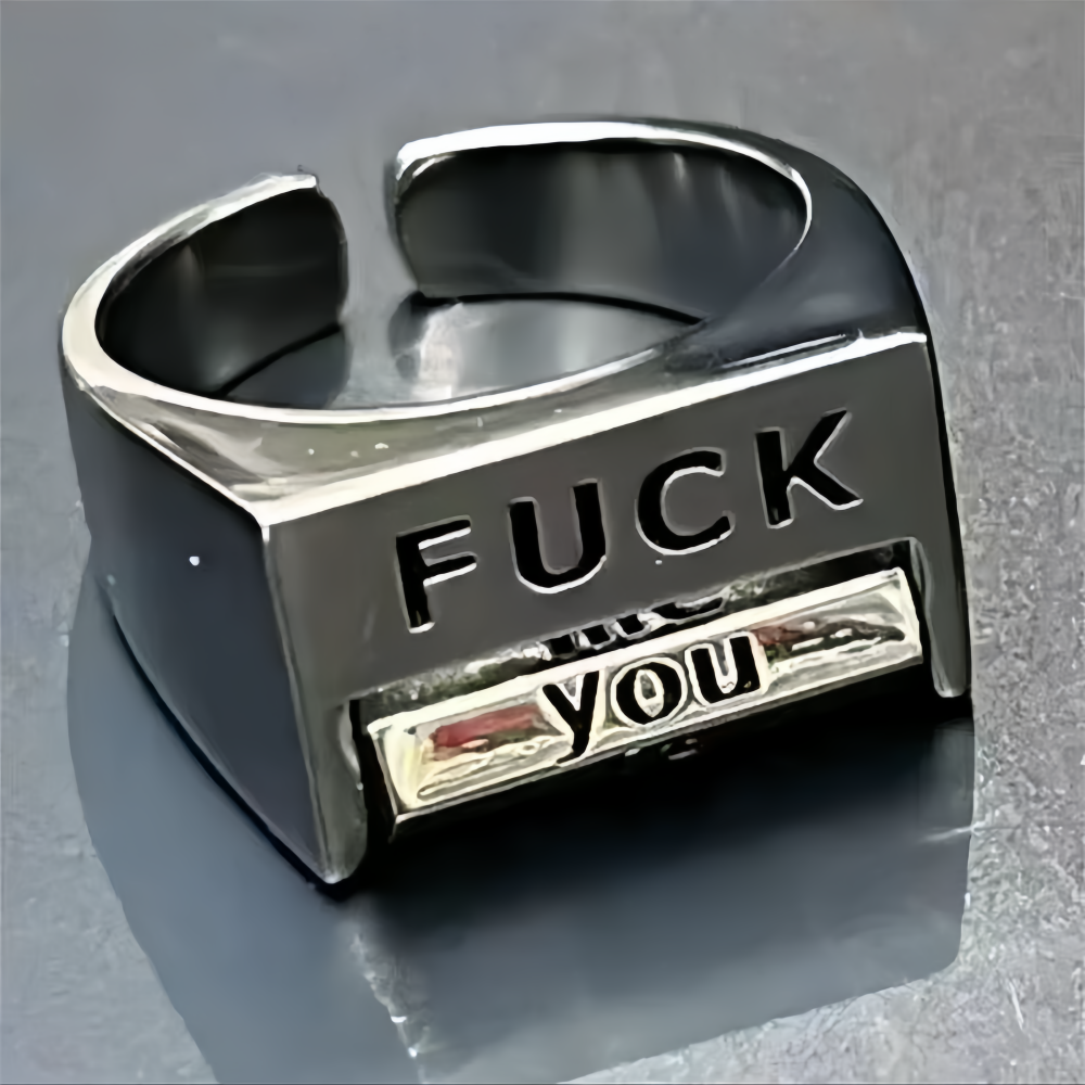 Anillo Love Everything Anillo De Descompresión Giratorio Fuck Everything Anillo De Humor Ajustable - soufeeles