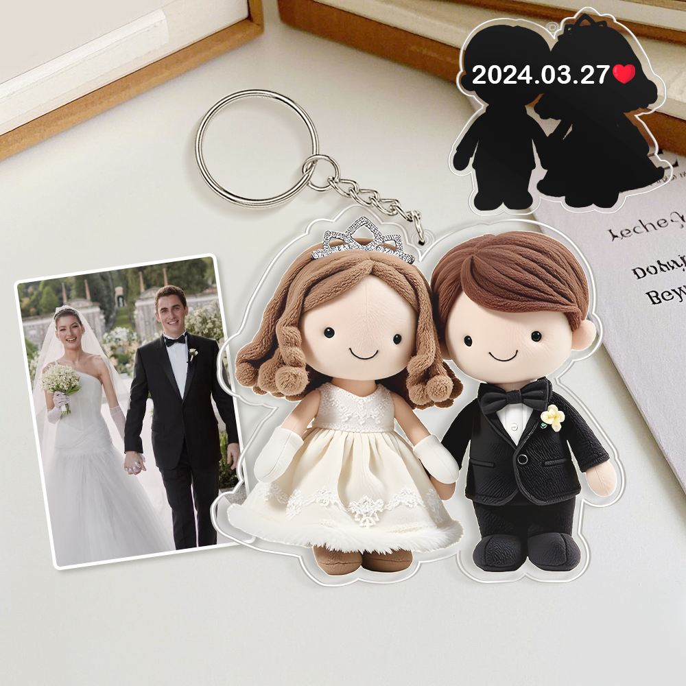 Llavero Acrílico Personalizado Con Forma De Juguete De Gelatina Relleno, Diseño Personalizado, El Mejor Regalo Para Parejas, Regalos De Boda - soufeeles