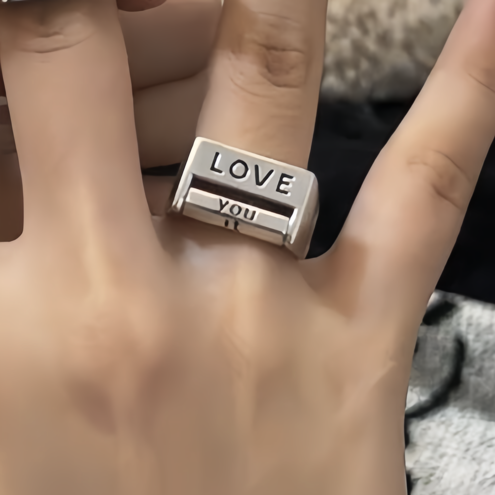 Anillo Love Everything Anillo De Descompresión Giratorio Fuck Everything Anillo De Humor Ajustable - soufeeles