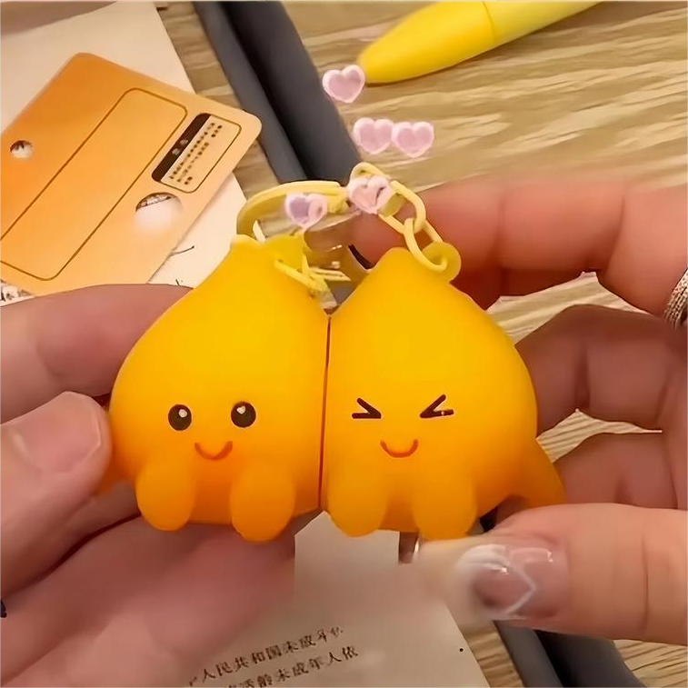 Llavero Magnético De Hombrecito De Fuego, Mochila Elemental De Fuego, Llavero Para Pareja - soufeeles