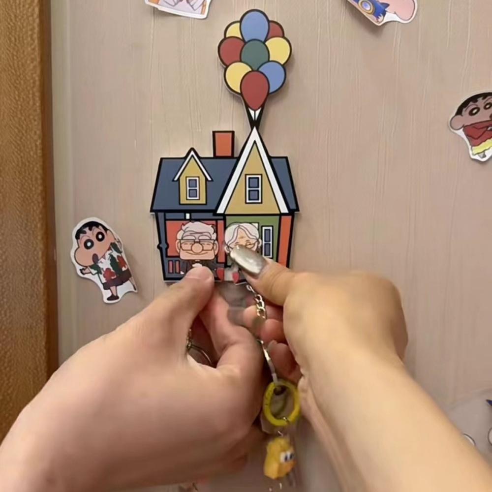Porte-clés Porte-clés Inspiré Du Film, Ballon Coloré, Décoration Murale De Maison, Clés De Couple Mignonnes, Cadeau Pour La Maison - soufeelfr