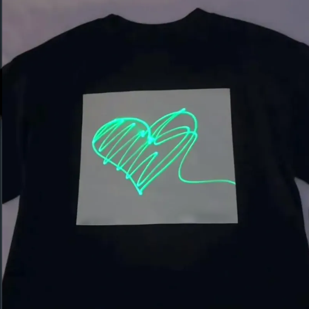 T-shirt Unisexe Phosphorescent Avec Planche À Dessin Lumineuse Pour Lui/elle - soufeelfr