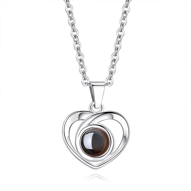 Collier Photo Personnalisé Avec Projection, Cadeau Créatif En Forme De Cœur, Cadeau D'anniversaire Pour Elle - soufeelfr