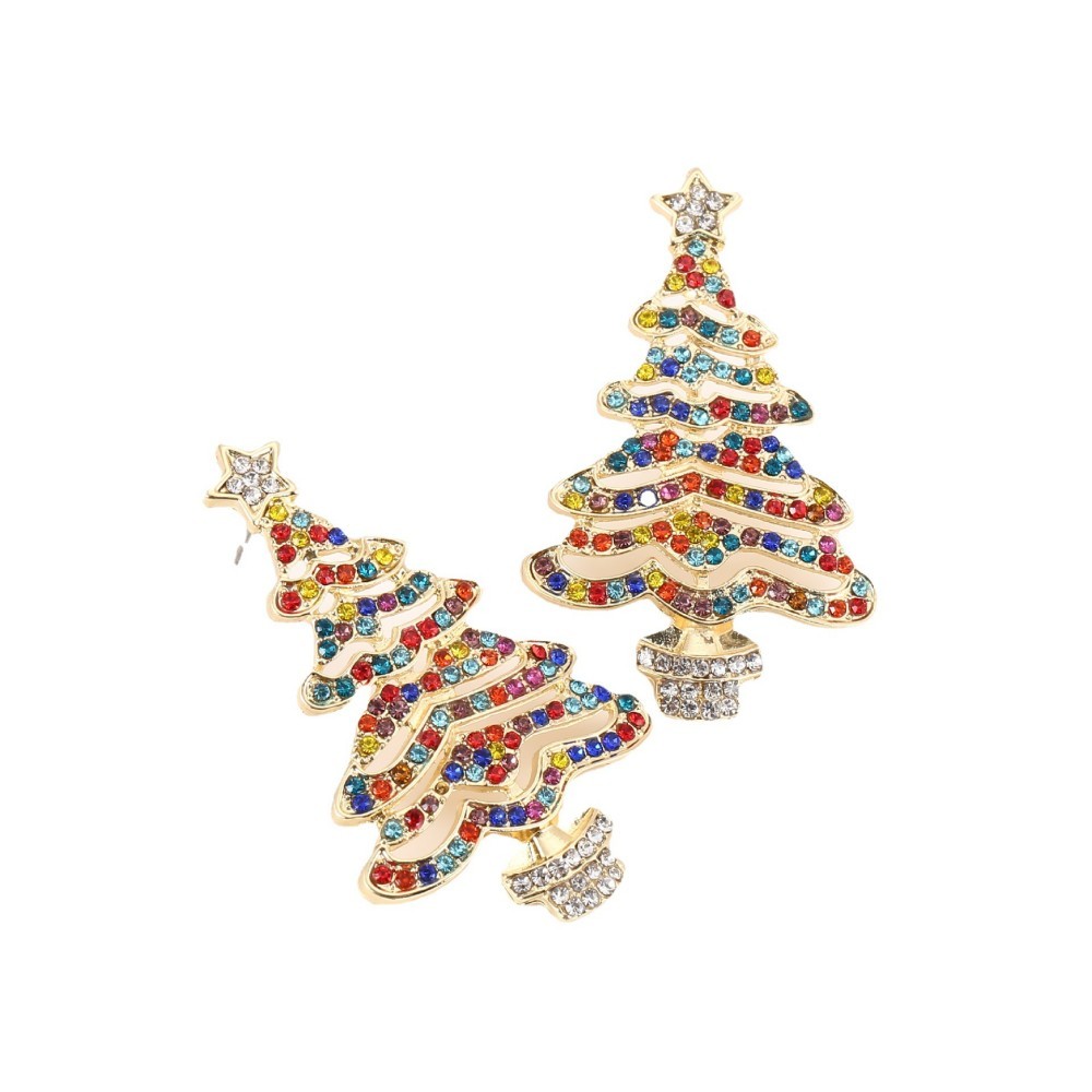 Boucles D'oreilles En Forme D'arbre De Noël, Bijoux De Noël, Clous, Différents Styles, Cadeaux Pour Elle, Cadeaux De Noël - soufeelfr