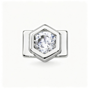 Breloque Pentagonale En Forme De Diamant - Argent