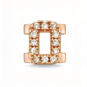 Breloque Chiffre 0 Avec Diamant - Or Rose