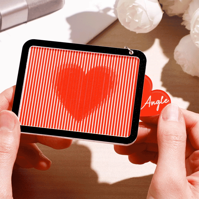 Porte-clés À Texte Personnalisé, Porte-clés Cœur Rouge, Cadeau Pour Elle - soufeelfr