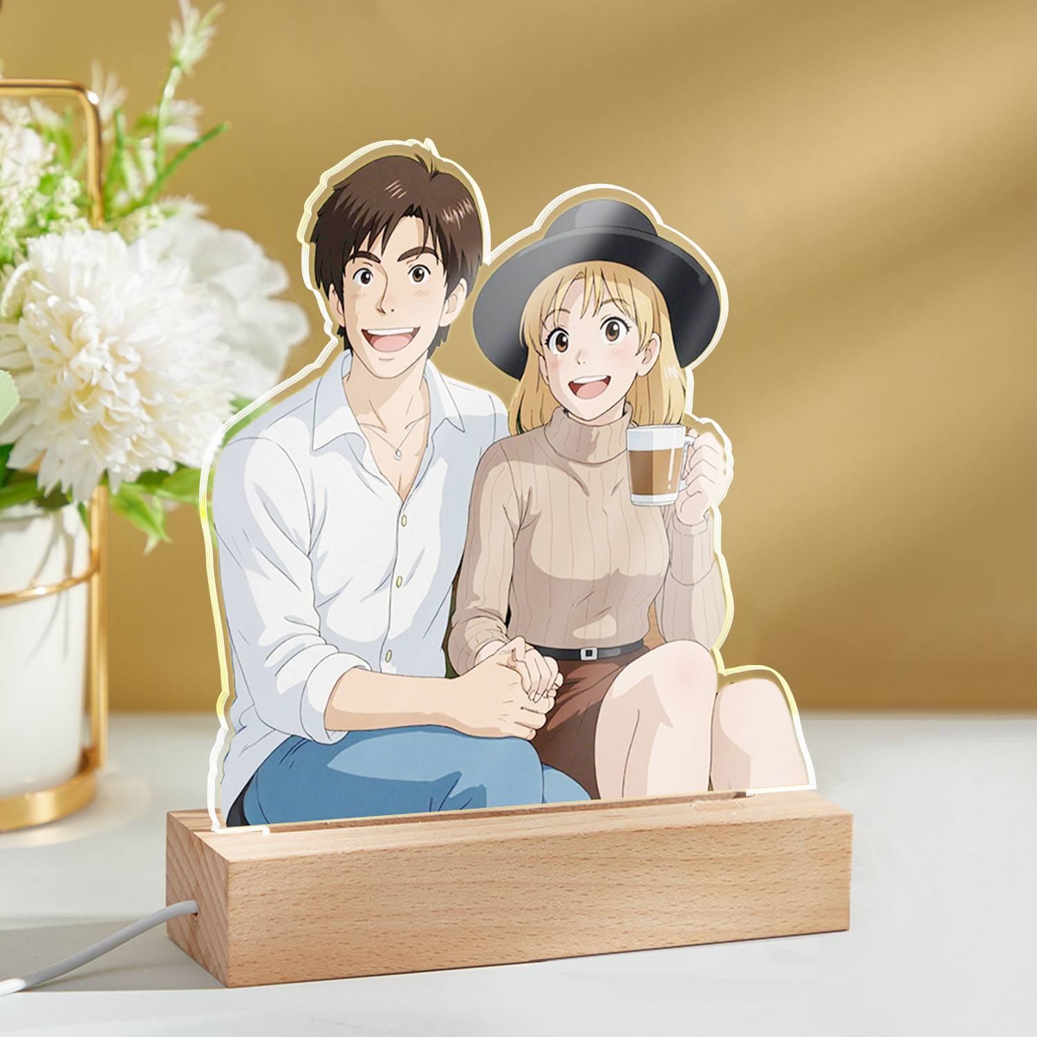 Veilleuse Personnalisée Style Gibli Avec Photo Personnalisée - soufeelfr