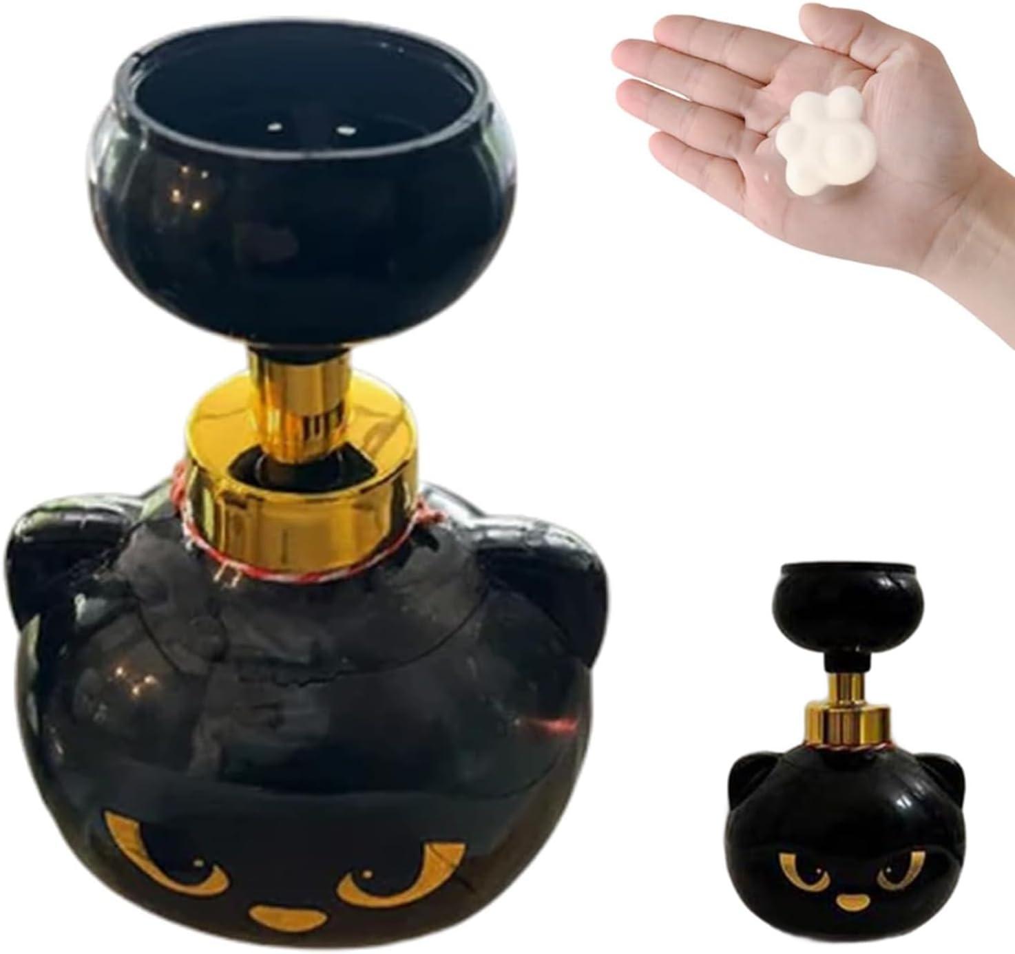Distributeur De Savon En Mousse En Forme De Patte De Chat, Bouteille À Pompe Moussante Pour Chaton Noir Crée De La Mousse En Forme De Patte, Récipient Vide Rechargeable Pour Pompe À Savon Pour Les Mains, Pour Salle De Bain, Cuisine, Cadeau Pour Les Amoureux Des Chats - soufeelfr