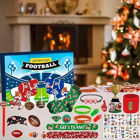 Calendrier De L'avent 2025 Sur Le Thème Du Football Américain Cadeaux Pour Enfants Et Fans De Football Américain