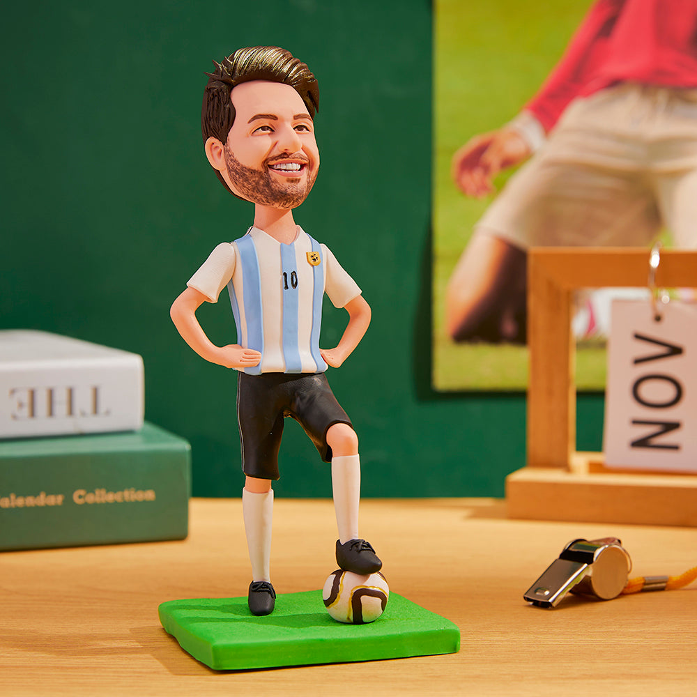 Bobblehead Personnalisé Coupe Du Monde Argentine Avec Texte Gravé - soufeelfr