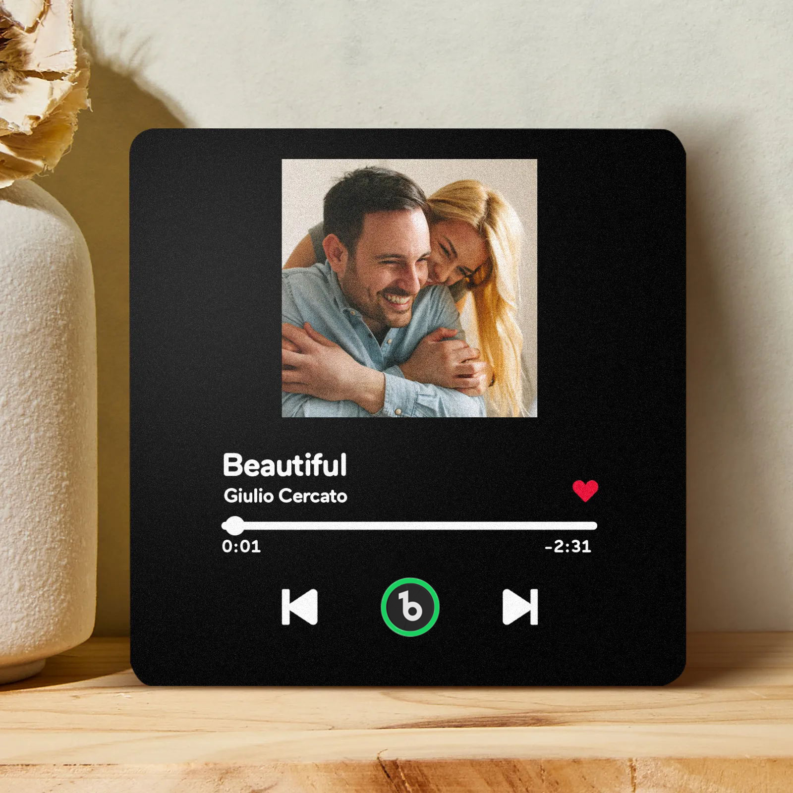 Aimant De Réfrigérateur Musical Personnalisé, Aimant De Réfrigérateur Photo Personnalisé, Peut Lire Des Chansons Et Régler Le Volume