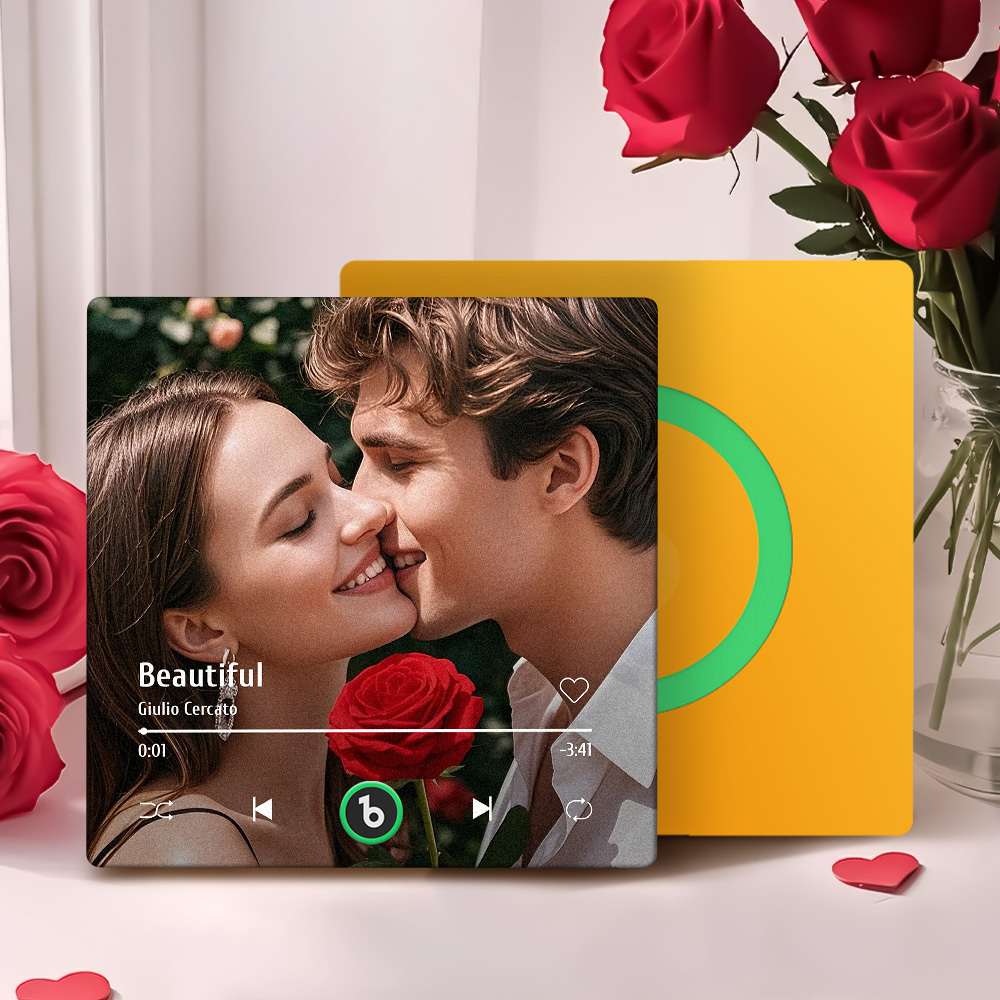 Aimant De Réfrigérateur De Musique Personnalisé, Mise À Niveau 4.0, Cadre Coloré, Album, Aimant De Réfrigérateur, Autocollant Mural De Musique, Mouvement Musical Pouvant Être Joué, Cadeau De La Saint-valentin - soufeelfr