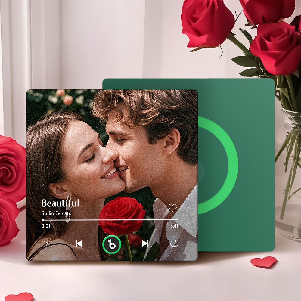 Aimant De Réfrigérateur De Musique Personnalisé, Mise À Niveau 4.0, Cadre Coloré, Album, Aimant De Réfrigérateur, Autocollant Mural De Musique, Mouvement Musical Pouvant Être Joué, Cadeau De La Saint-valentin - soufeelfr