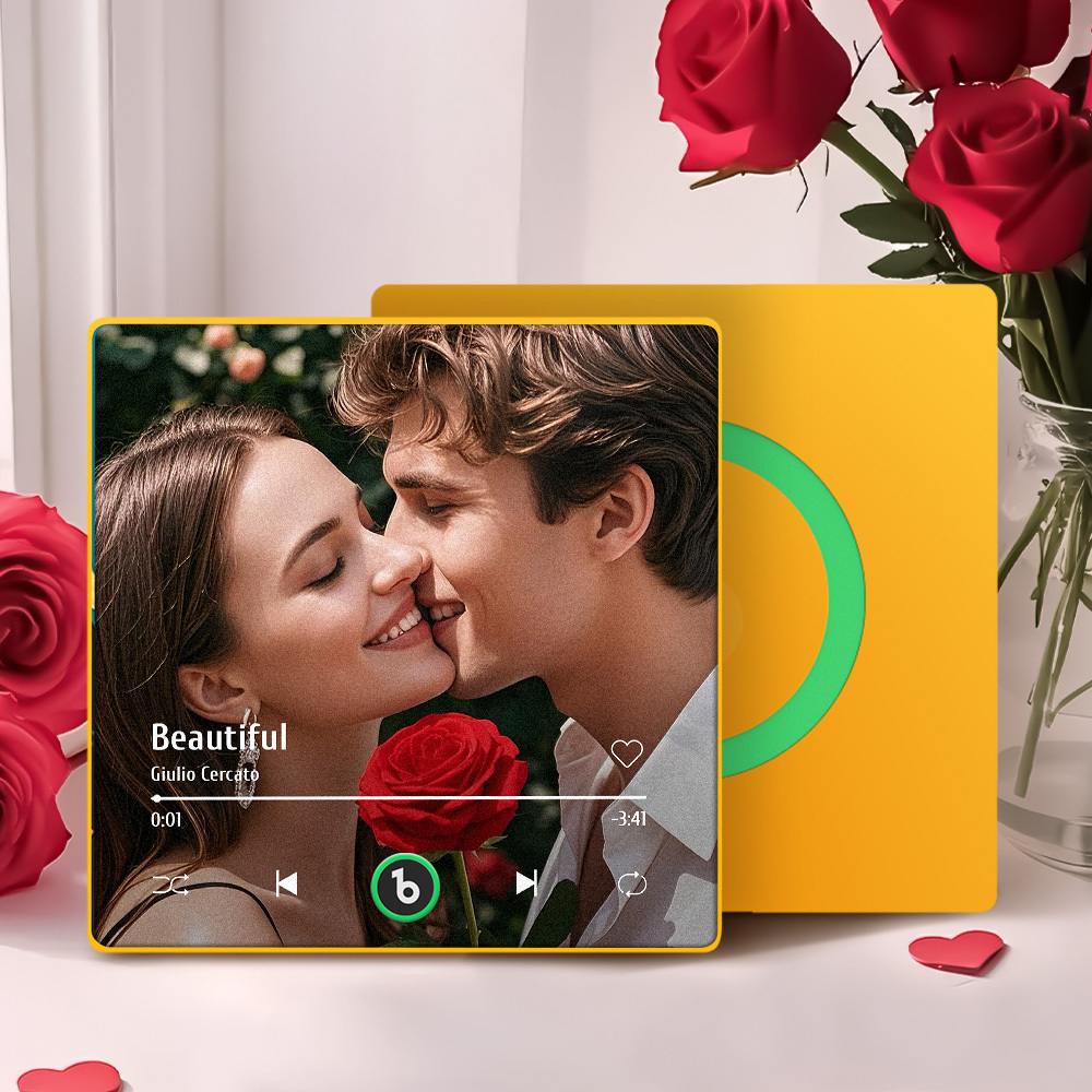 Aimant De Réfrigérateur De Musique Personnalisé, Mise À Niveau 4.0, Cadre Coloré, Album, Aimant De Réfrigérateur, Autocollant Mural De Musique, Mouvement Musical Pouvant Être Joué, Cadeau De La Saint-valentin - soufeelfr