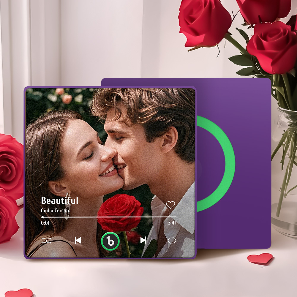 Aimant De Réfrigérateur De Musique Personnalisé, Mise À Niveau 4.0, Cadre Coloré, Album, Aimant De Réfrigérateur, Autocollant Mural De Musique, Mouvement Musical Pouvant Être Joué, Cadeau De La Saint-valentin - soufeelfr