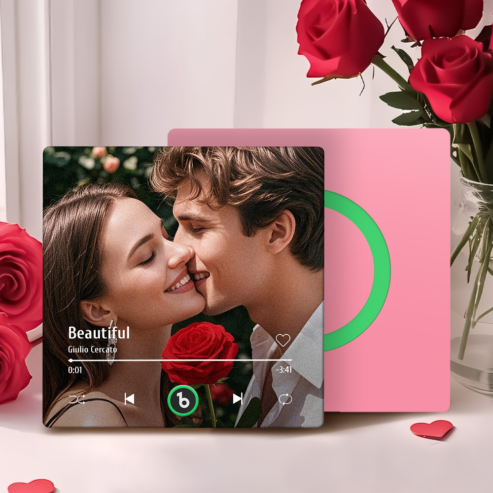 Aimant De Réfrigérateur De Musique Personnalisé, Mise À Niveau 4.0, Cadre Coloré, Album, Aimant De Réfrigérateur, Autocollant Mural De Musique, Mouvement Musical Pouvant Être Joué, Cadeau De La Saint-valentin - soufeelfr
