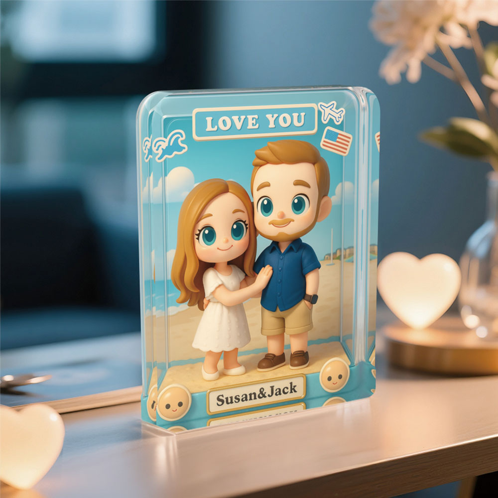 Figurines 3d Personnalisées, Décorations, Personnalisation, Photo Gravée, Cadeaux Pour Couple - soufeelfr