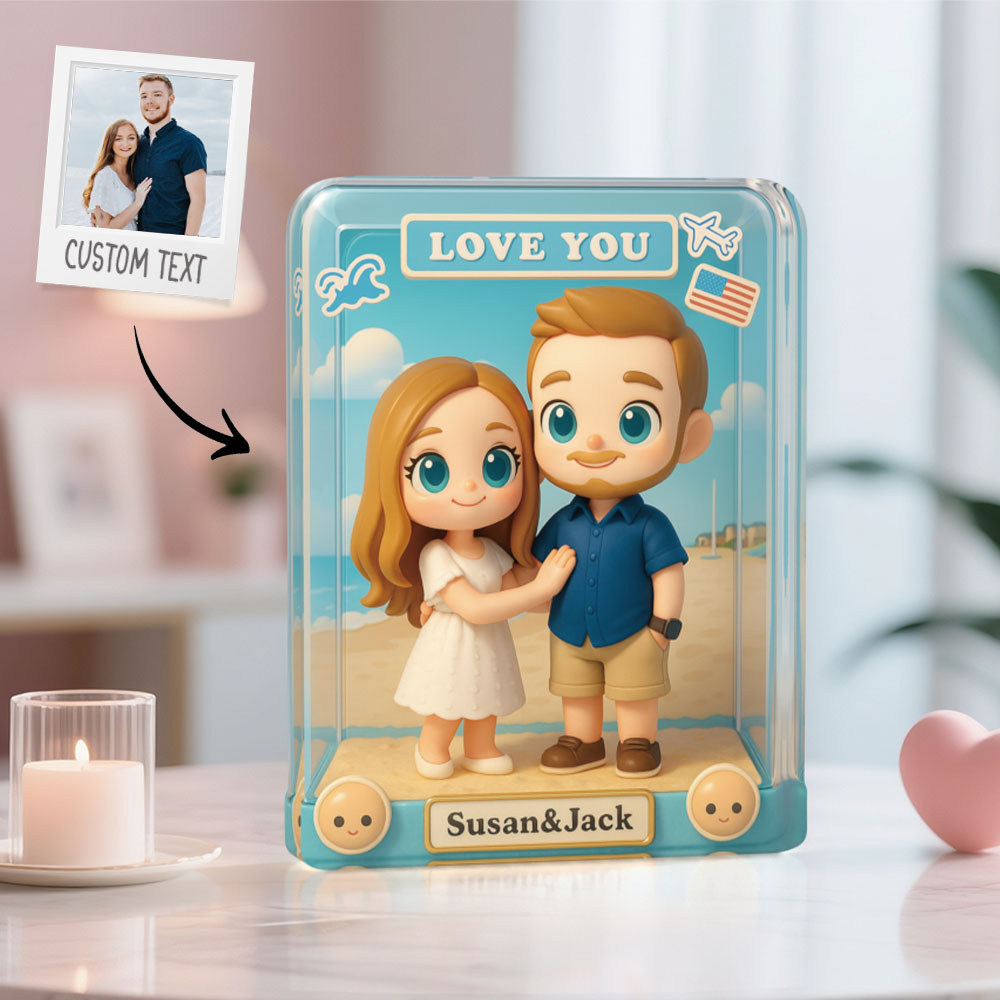 Figurines 3d Personnalisées, Décorations, Personnalisation, Photo Gravée, Cadeaux Pour Couple - soufeelfr