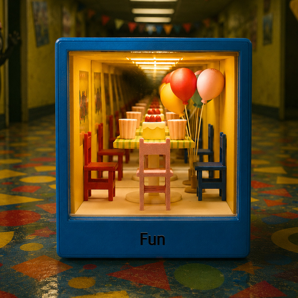 Boîte miniature 3D espace infini, fabriquée à la main, pièce surréaliste, ornement lumineux, cadeau artistique pour amis ou vous-même - soufeelfr