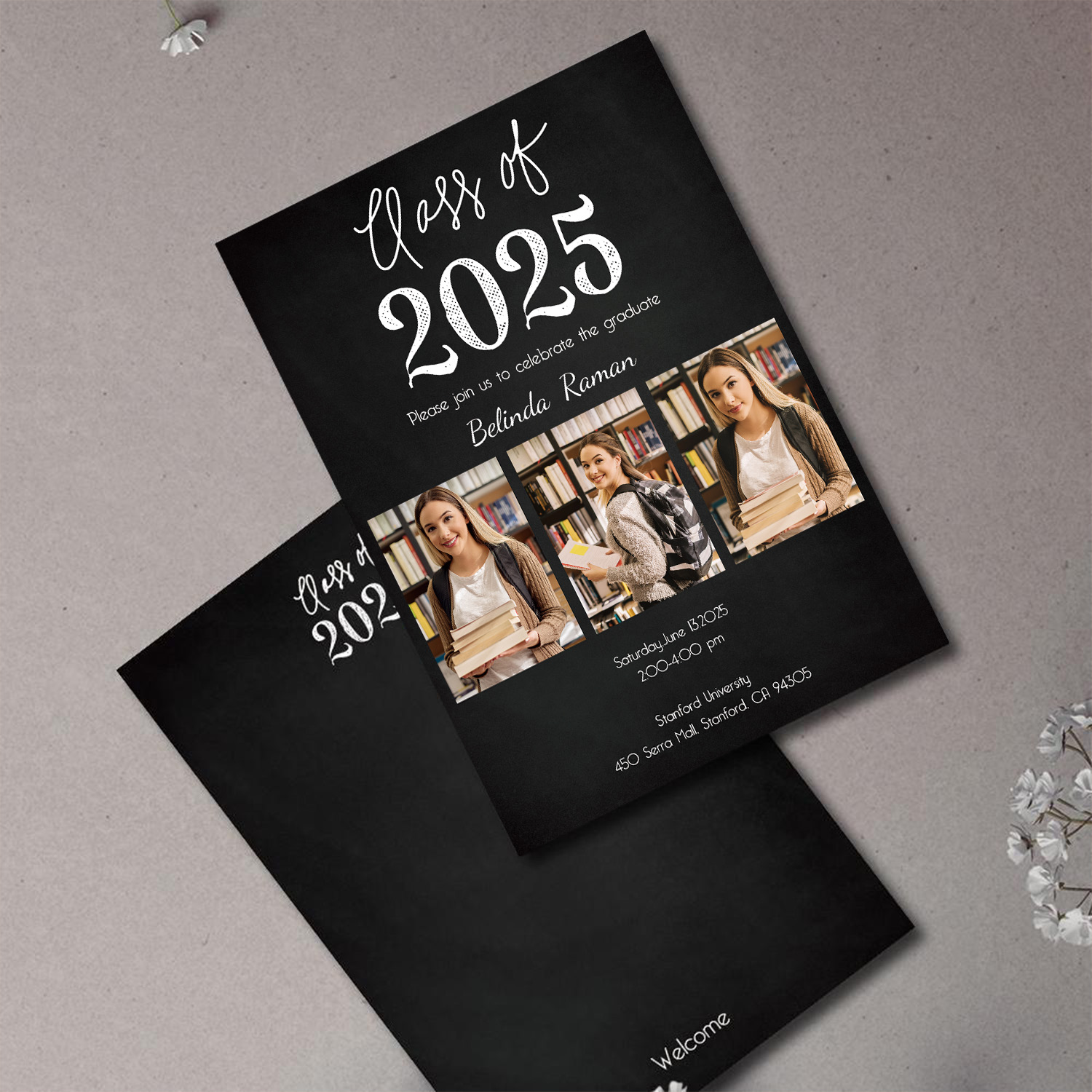 Carte De Voeux Personnalisée Cadeau De Graduation Meilleurs Voeux