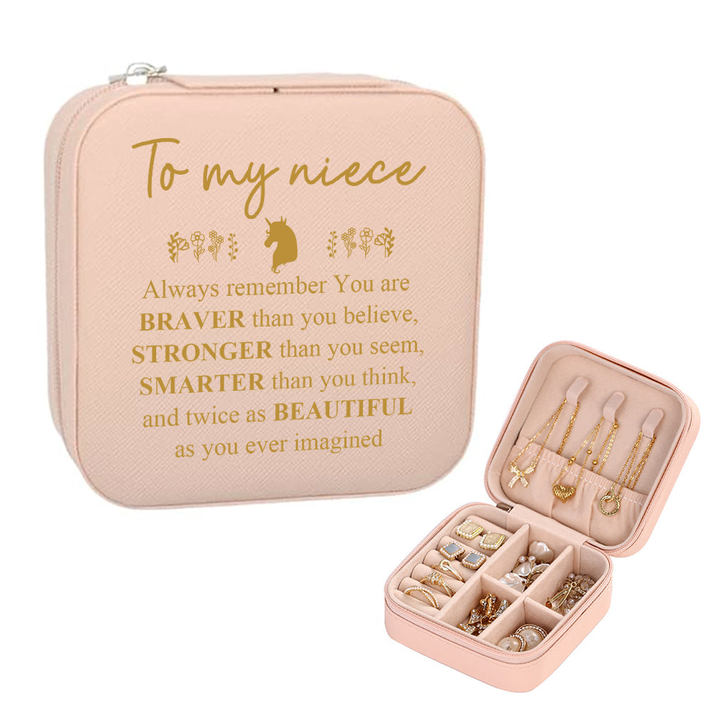 Boîte À Bijoux Personnalisée, Organisateur De Bijoux Personnalisé, Cadeau De Rangement Pour Nièce - soufeelfr