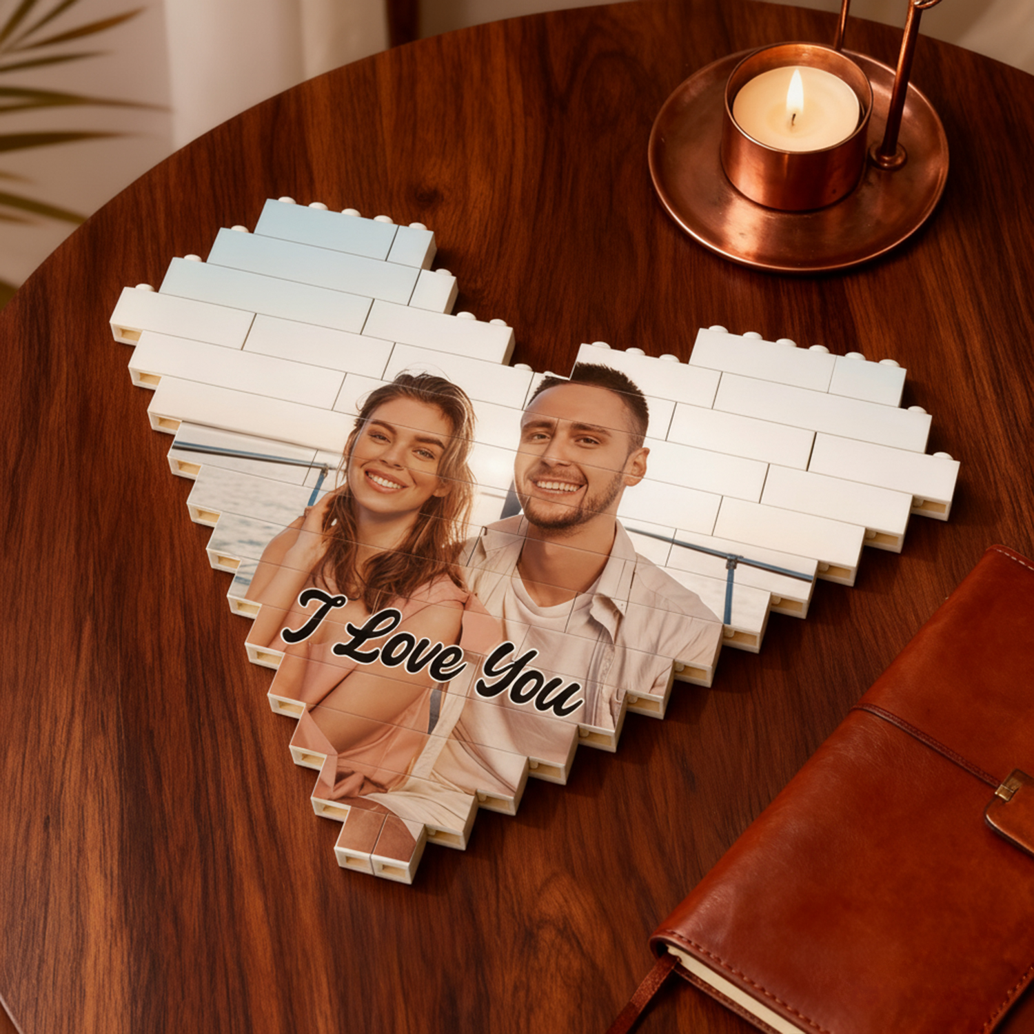 Briques Photo Personnalisées Love Bricks - Cadeau D'anniversaire Personnalisé - soufeelfr