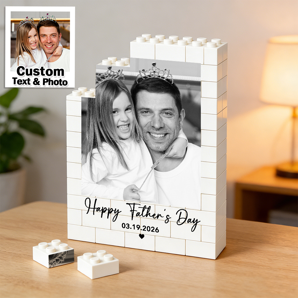 Puzzle En Brique De Construction Avec Photos Personnalisées, Blocs Décoratifs, Meilleur Cadeau De Famille, Cadeau De Fête Des Pères Pour Papa - soufeelfr