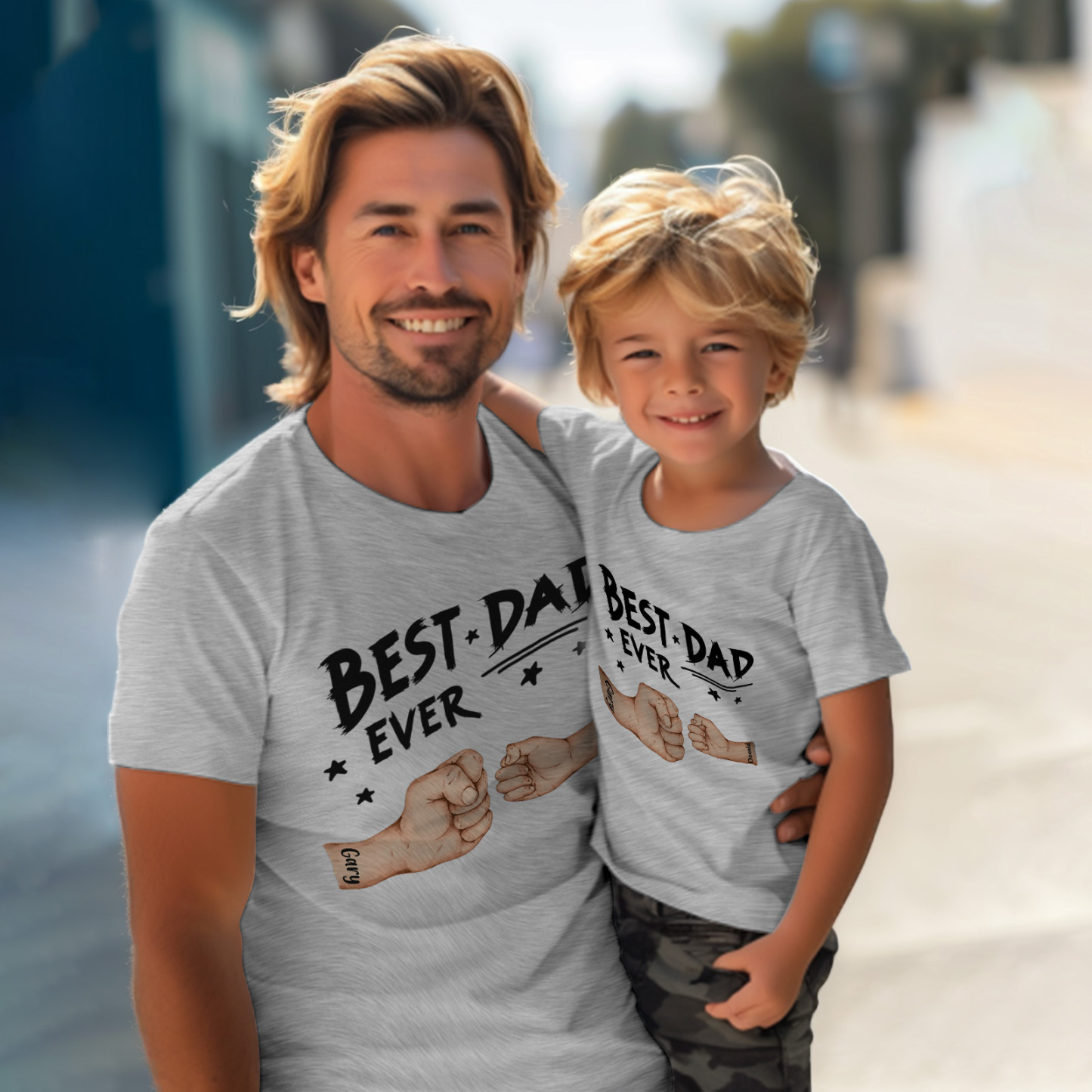 T-shirt Père Personnalisé Meilleur Papa De Tous Les Temps Pour La Fête Des Pères - soufeelfr