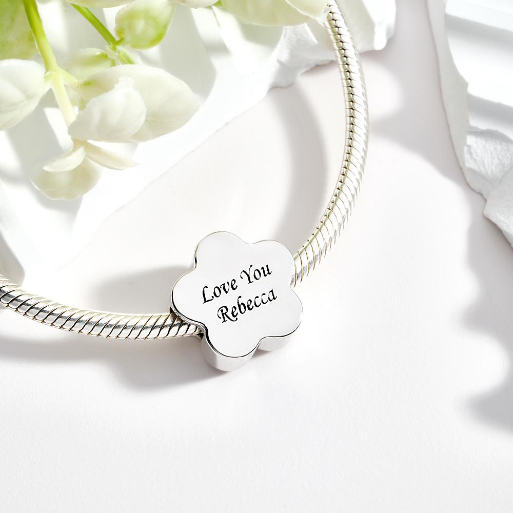 Breloque Fleur Gravée, Magnifique Pendentif, Bijoux Pour Elle - soufeelfr