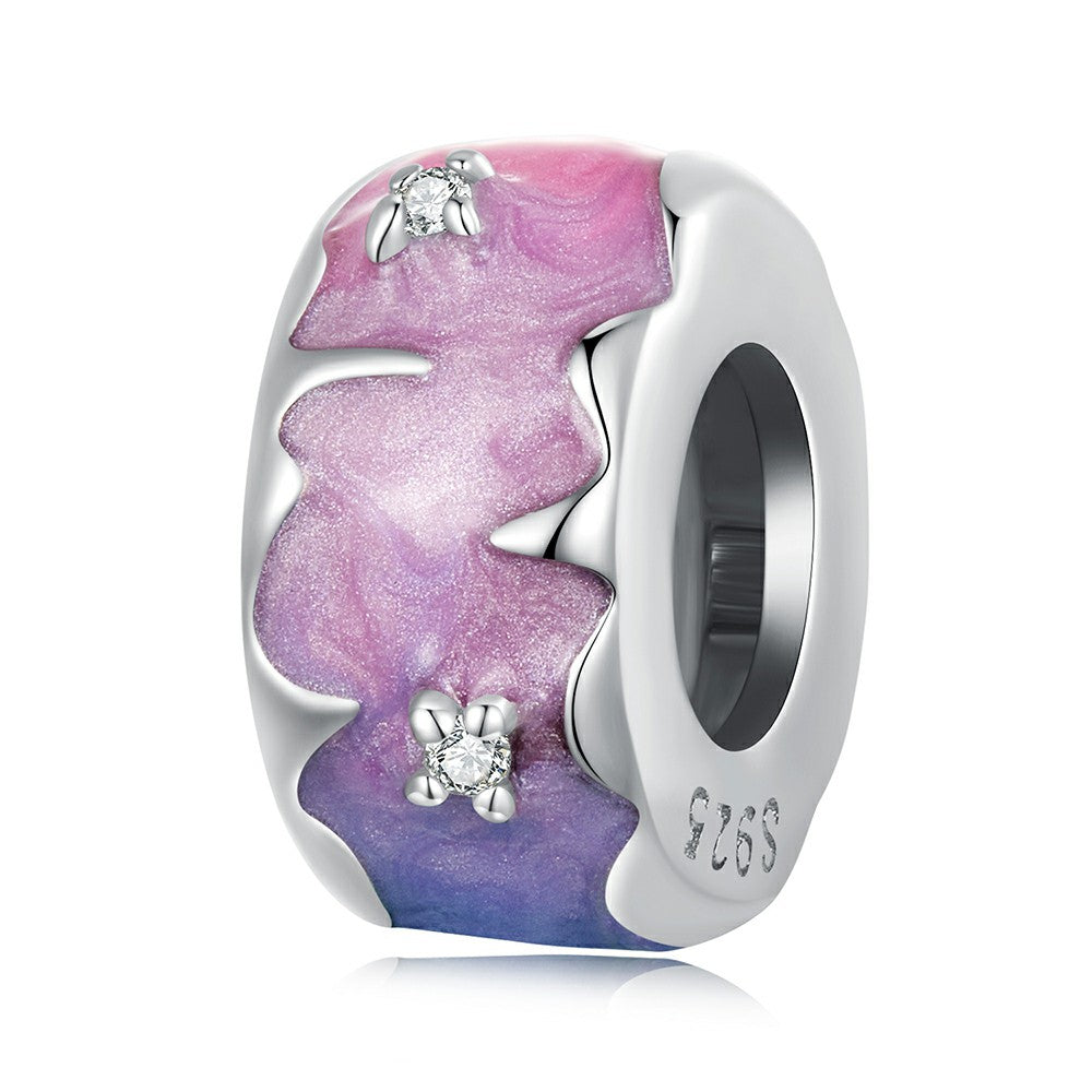 Fantaisie Galaxie Bouchon Charme Spacer Charme 925 Argent Sterling Dp107