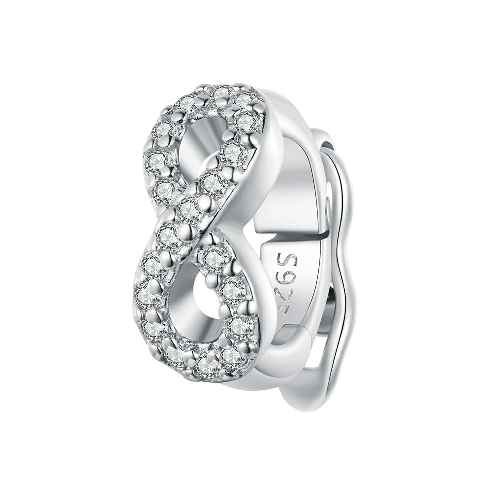 Charme De Bouchon Infini Charme D'espacement 925 Argent Sterling Dp118