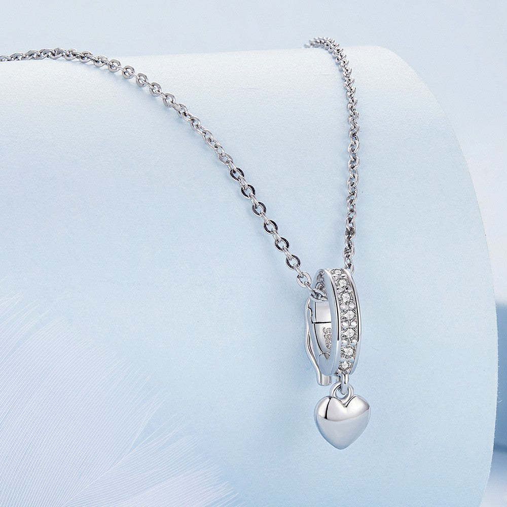 Coeurs Solides Bouchon Charme Spacer Charme 925 Argent Sterling Dp119